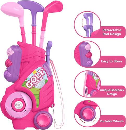 Toys for 2 3 4 5 Year Old Boy Girl Christmas Bithday Gift- Toddler Golf Set Toy - Picture 2 of 9