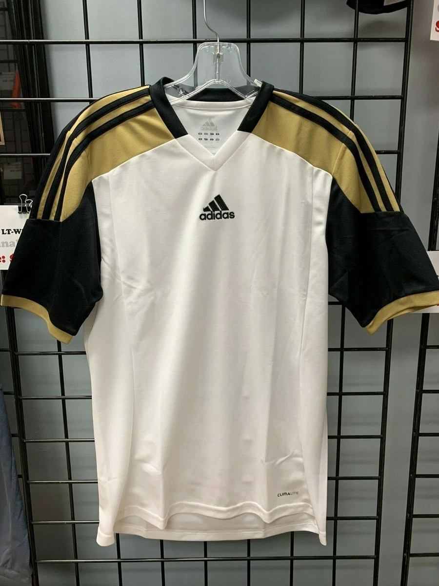 Enmarañarse detergente Altoparlante Adidas Morona Custom Soccer Jersey White/Gold Small | eBay