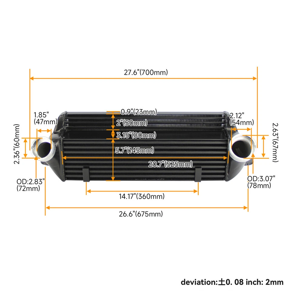 Intercooler For BMW E81/E82 120d 123d 2007-2013 E90 E91 E92 E93 320d 2008-2012 - Image 3 of 4