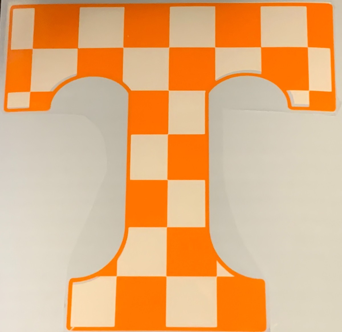 Tennessee Vols Football window Decal Checkered T SEC National