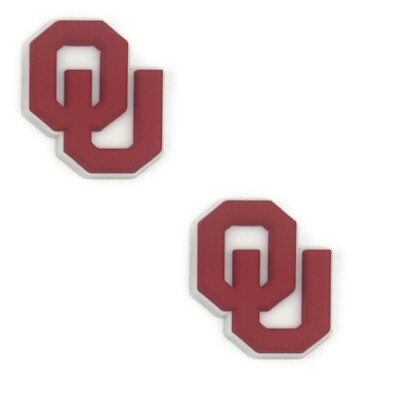 NCAA Oklahoma Sooners Team For Crocs Shoe Charms Jibbitz - 2 Pieces