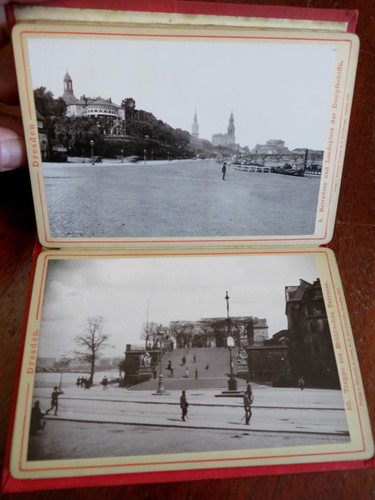 Dresden Germany Tourist Souvenir Album 1887 pictorial book 12 street scene views - Picture 3 of 11