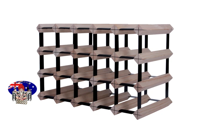 18 or 20 Bottle Timber Wine Rack NATURAL PINE Borders Original