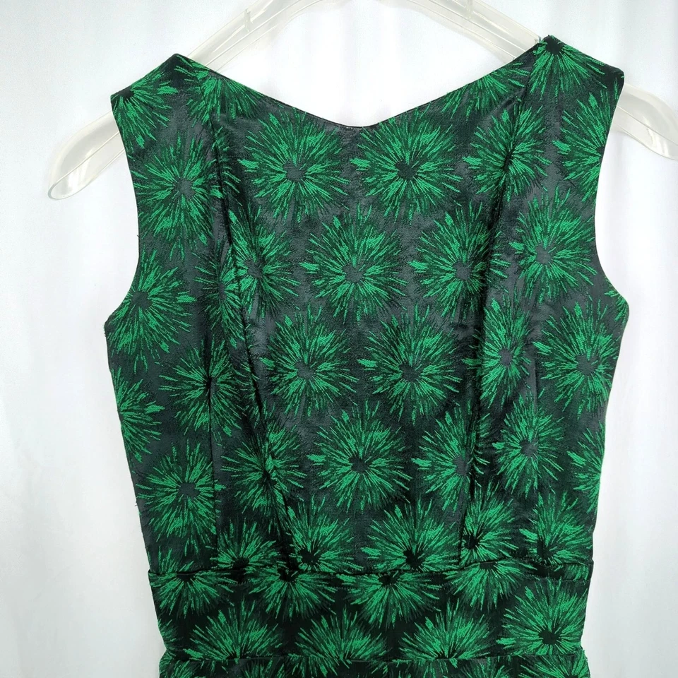 Vintage Suzy Perette Brocade Dress X Small Green - Изображение 2 из 4