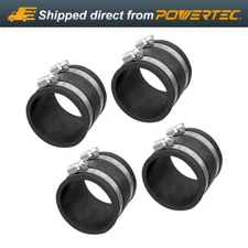 POWERTEC 70148-P4 2-1/2 Inch Dust Control Flex Cuff with Steel Hose Clamps, 4PK