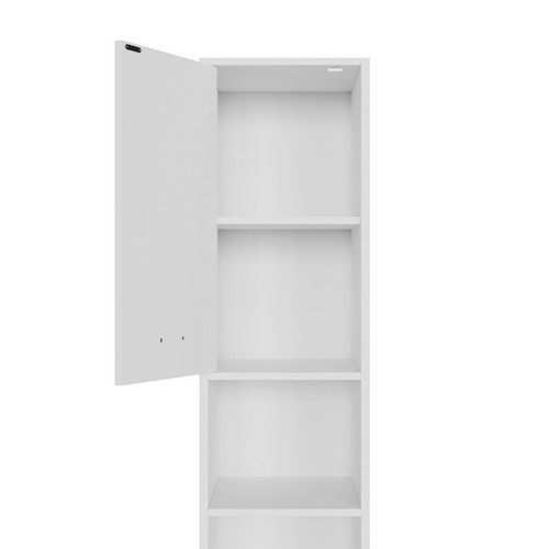 White Bathroom Cupboard Tall High Furniture Storage Unit