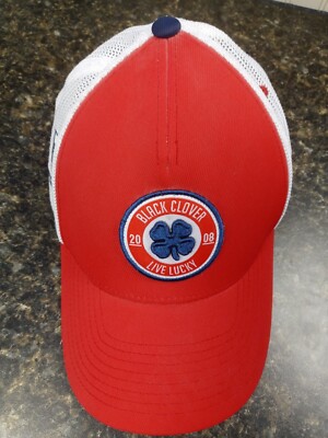 Preowned-Black Clover Live Lucky Top Golf Caddy Flex Fit Baseball Hat-Adjustable