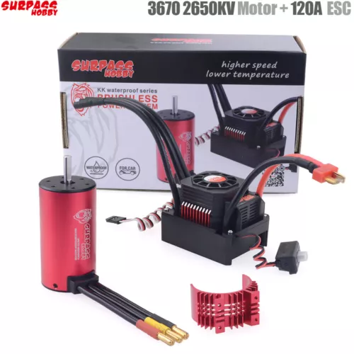 SURPASS HOBBY 3670 2650kv Sensorless Brushless Motor W/ Brushless ESC 120A