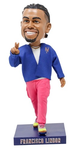 NY METS FRANCISCO LINDOR BOBBLEHEAD SGA STREETWEAR 7/29/2024 & GNOME 4/30/2022 - Zdjęcie 4 z 11