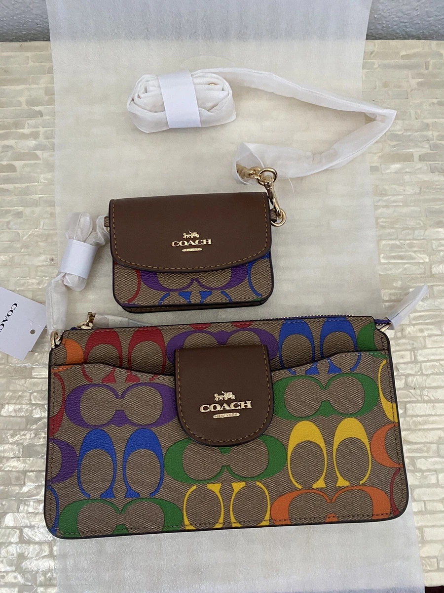 Rainbow coach deals purse