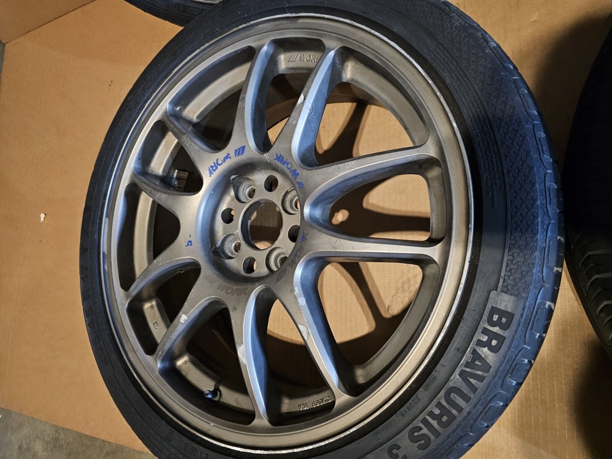 17x7J 4x100 42 Work Emotion CR KAI JDM Wheels WORK | Set of
