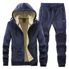 Warm Sport Suit Men 2 Pieces/Set Sportsuit Hoodies pants Fleece Tracksuit Women