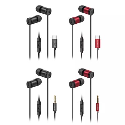 USAMS  3,5mm, Typ C Kopfhörerstecker Bass HiFi Stereo Ohrhörer On-Ear- Kopfhörer