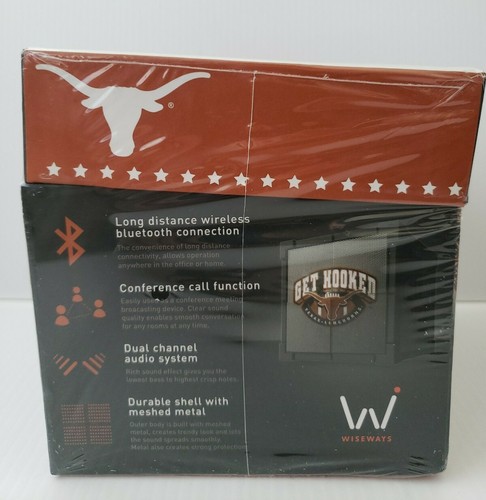 Portable Bluetooth Speaker Texas Longhorns UT NEW w/ Decal & Hook em Horns Glove - Picture 6 of 6