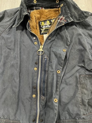 Men's Barbour Beaufort Jacket Wax Blue A155 England Classic Size C40 / 102 Cm - 第 3/9 張圖片
