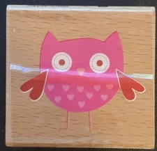 Studio G Sweet Love Owl Hearts Rubber Stamp
