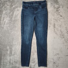 Spanx Jean-ish Skinny Ankle Leggings Womens 29 Blue Dark Wash Tummy Shaping