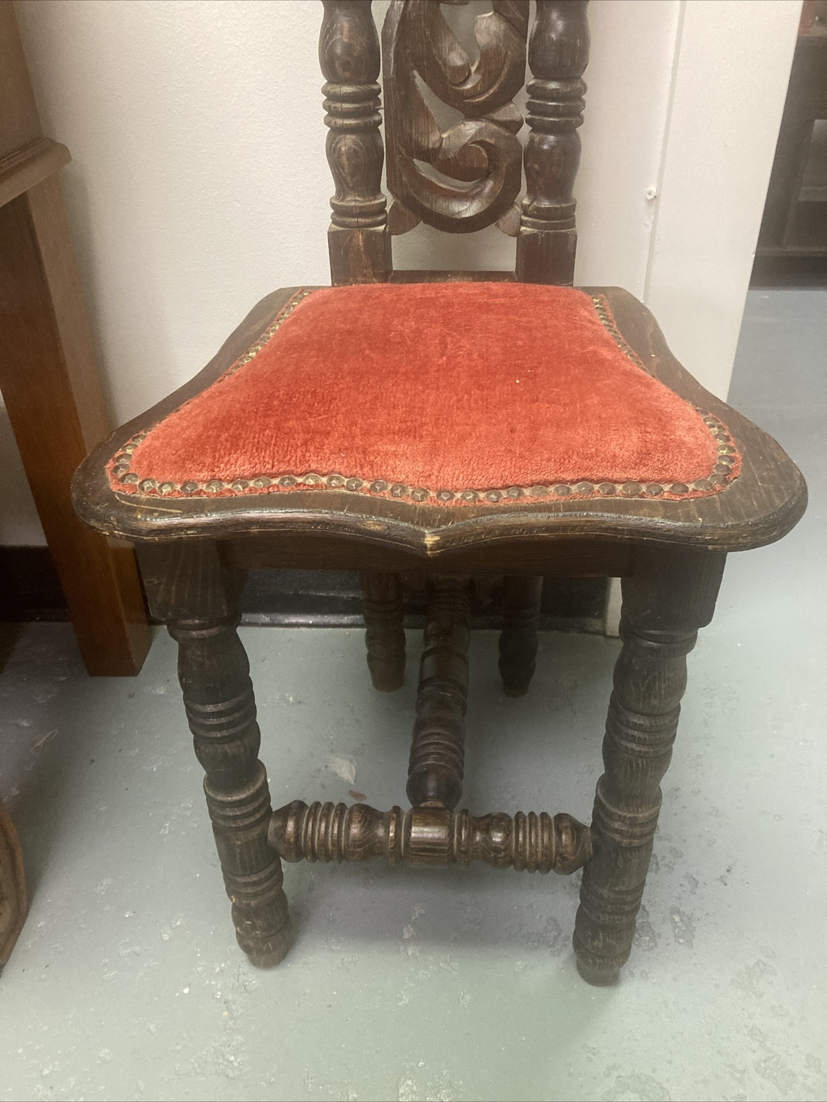 Antique Vintage Jacobean Spanish Hall Prayer Chair Gothic Revival eBay