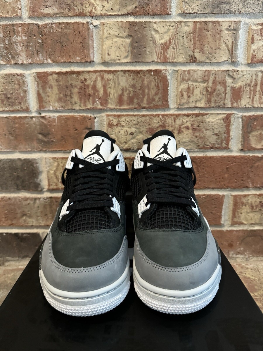 New 10 Nike Air Jordan 4 Retro Fear Black Anthracite White IV