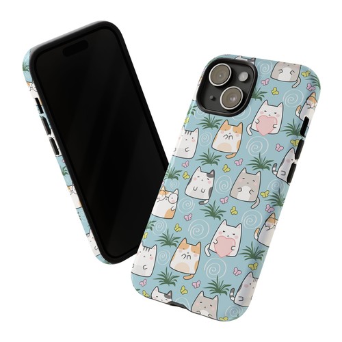 Cute Cat Phone Case, Kawaii Cat Lovers Mobile Cover - 第 40/277 張圖片