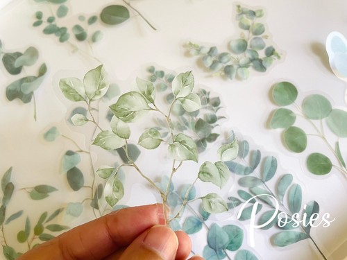 Flower Stickers Journal Diary Transparent Big Sticker AU 40 PCs Scrapbooking - Picture 17 of 45