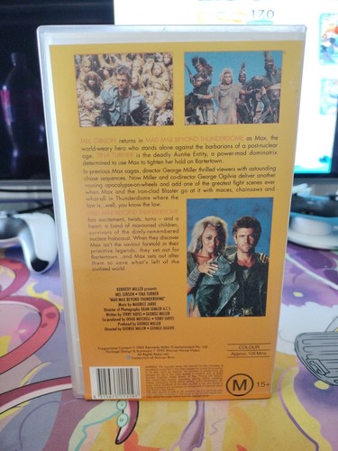 Mad Max VHS Mad Max Trilogy R18+ Action Movies Video Tape Lot Free Postage - Picture 8 of 10
