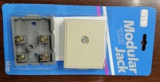 Vintage GTE Telephone Modular Jack Terminal Single Port Ivory Lot of 2 NEW