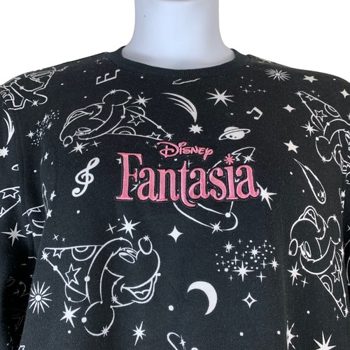 Felpa Disney Neff Taglia Large Fantasia Rosa Nero Bianco Pullover Unisex - Foto 3 di 9
