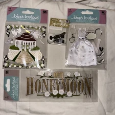 Jolee’s Boutique 3D Garden Wedding Sticker Lot The Bride Champagne Honeymoon