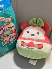 Squishmallow Disney Scented Mystery Squad Watermelon Minnie Mouse 5 With Bag