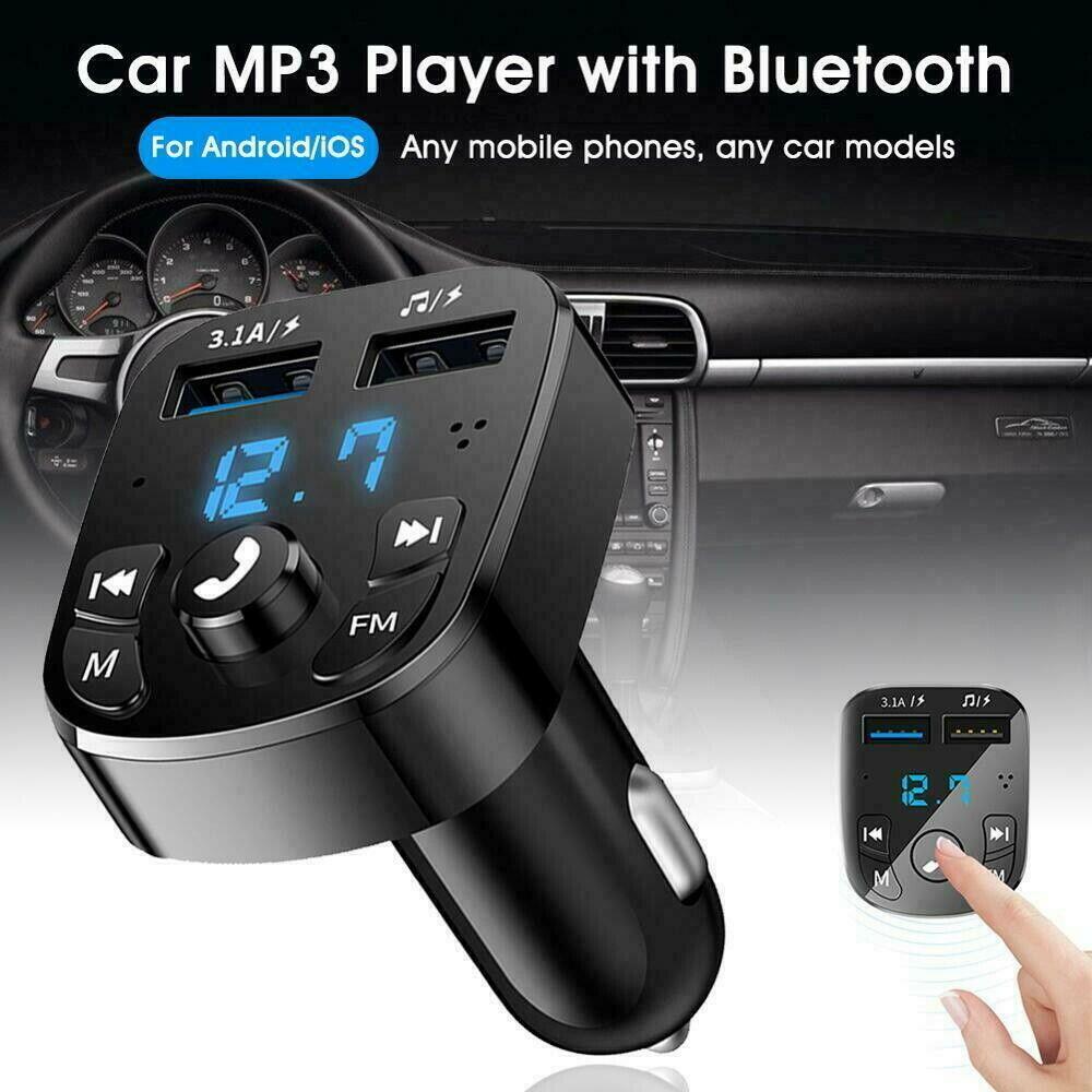 Kiwi Vermeend postkantoor Car Bluetooth 5.0 FM Transmitter AUX MP3 Player Hands Free Wireless USB  Charger 737123720903 | eBay