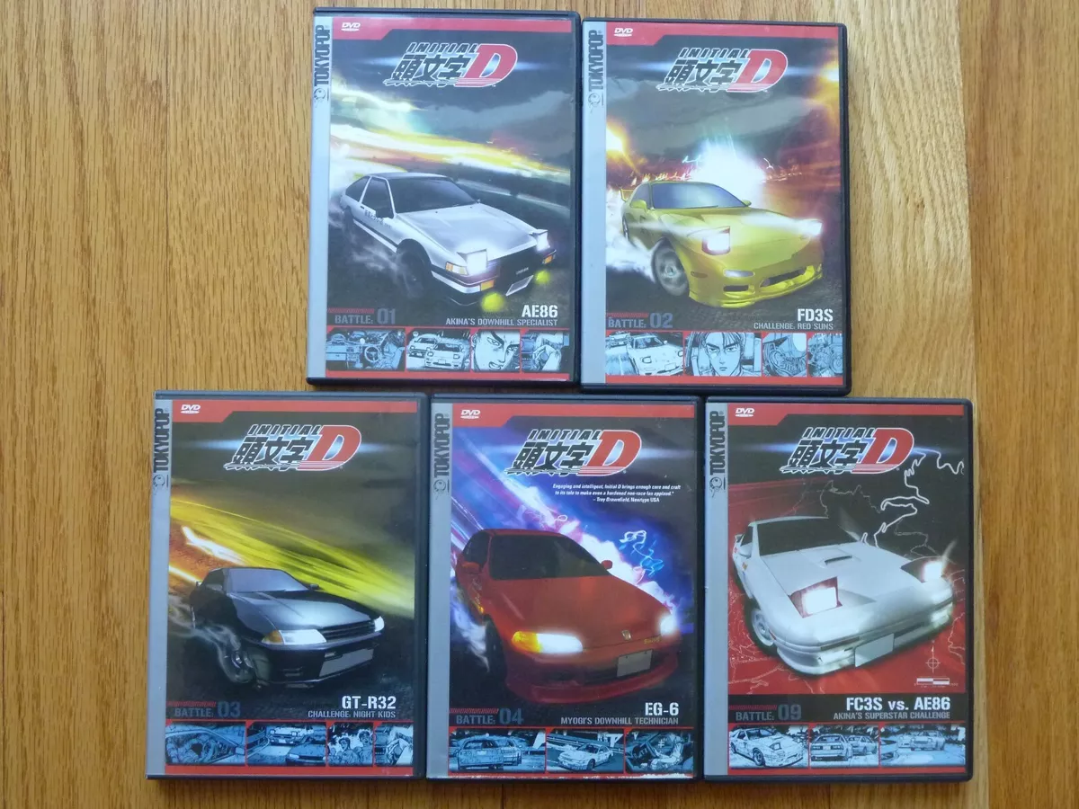 Initial D First Stage 5-DVD Lot Anime Series Battle 1 2 3 4 9