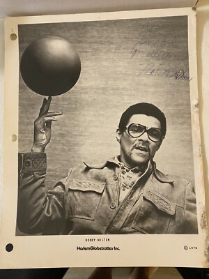 Vtg Harlem Globetrotters Pkg. Hand Signed Photos , M. Lemon, B. Milton & T.S.