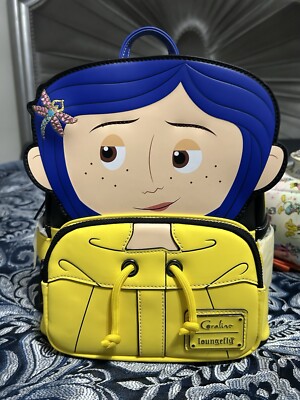 Loungefly Laika Coraline Raincoat Cosplay Mini Backpack NWT Coraline Raincoat Cosplay Mini Backpack main image 2