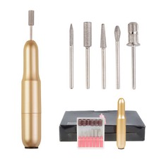 6in1 Portable Nail Drill Electric Polisher Machine Low Noise Sander File Yellow