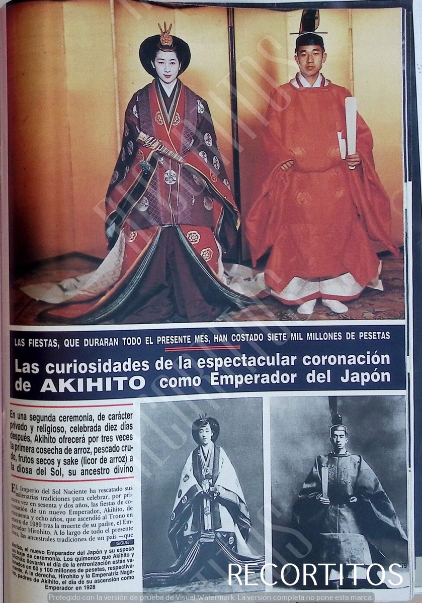 clippings 2415 akihito emperor Ç LADY DI CHARLES FELIPE SPAIN | eBay