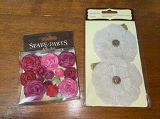 Scrapbooking Floral Embellishments Mixed Set