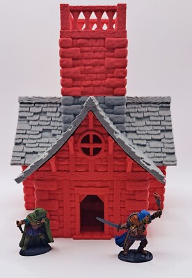 3d Printed Village House 28mm | 32mm DnD Miniatures, Tabletop, RPG