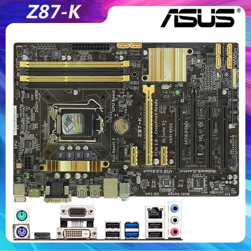 LGA 1150 DDR3 Intel Z87 For ASUS Z87K Motherboard SATA3.0 USB3.0 ATX
