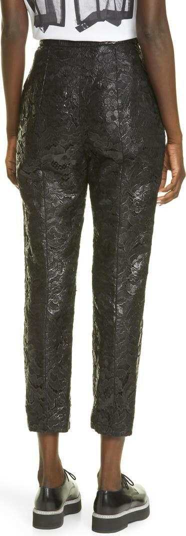 パンツ ALEXANDER MCQUEEN SLIM PANT New ALEXANDER MCQUEEN Lacquered Lace High Slim Pants Black