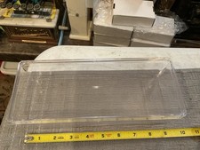 ACRYLIC DISPLAY CASE PLASTIC BOX CUBE STORAGE CLEAR SHOWCASE 9.75  X 3.75 X 2.50  