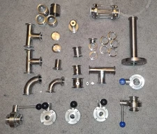 Tri-clamp Treasure Trove 32+ speciality parts! - Valves, elbows, tees and more!