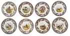 Spode Woodland Set Of 8 dinner   Plates- 8 unique animals   inc lapwing  3763
