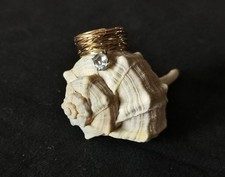 Anello in oro rosa 18 kt. con acquamarina