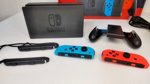 Nintendo Switch HAC-001(-01) Neon Red Blue Console Joy-Con Charger Tested JP F/S