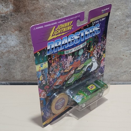 Johnny Lightning Dragsters New Year 1998 Father Time Green Funny Car Green - Picture 10 of 11