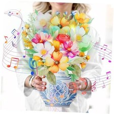 Thank You Cards, Mothers Day Gifts, Birthday Card with Music and Vivid Flowers
