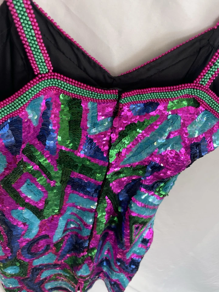 Lawrence Kazar Sequins Dress Size Small - Image 4 of 4