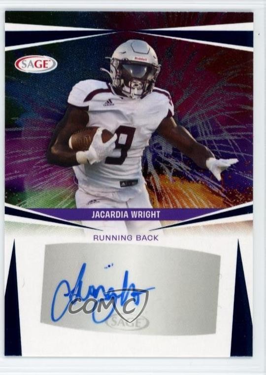 2025 SAGE High Series Blue Jacardia Wright #A-JW3 Auto 4g8