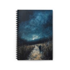 Walk By Faith Spiral Notebook Ruled Journal Diary Spiritual Night Sky Gift